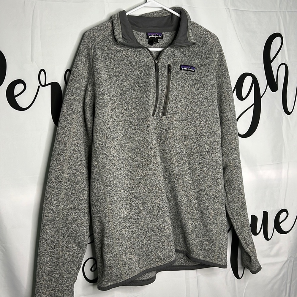 patagonia gray better sweater quarter zip pullover